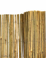 gespaltener Bambus Sichtschutz gerollt
