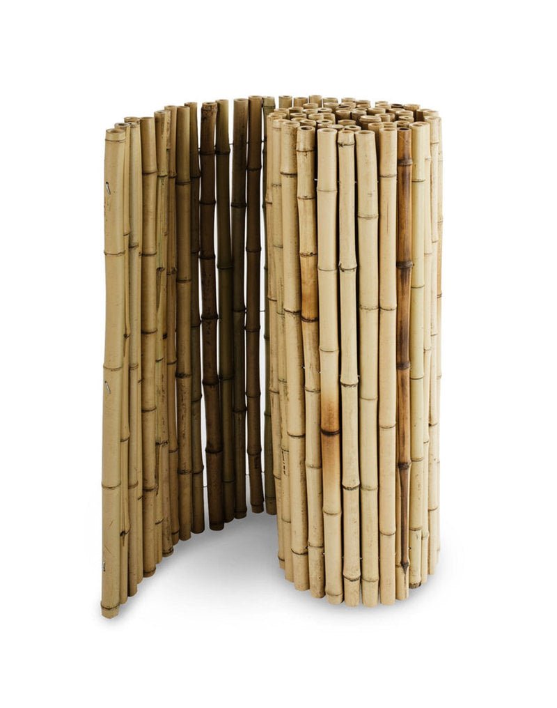 Sichtschutz aus Bambus in Beige mit Drahtbindung