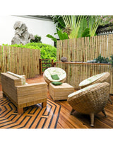 Sichtschutz aus Bambus in Naturlook im Garten
