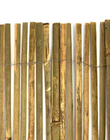 gespaltener Bambus Sichtschutz mit Drahtbindung